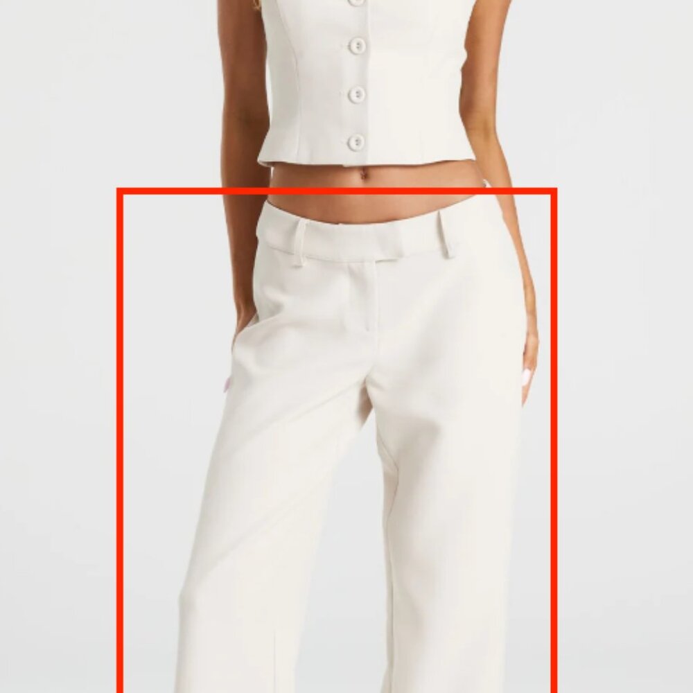 Sasha Therese - Alina Tailored Pants Nude (S)